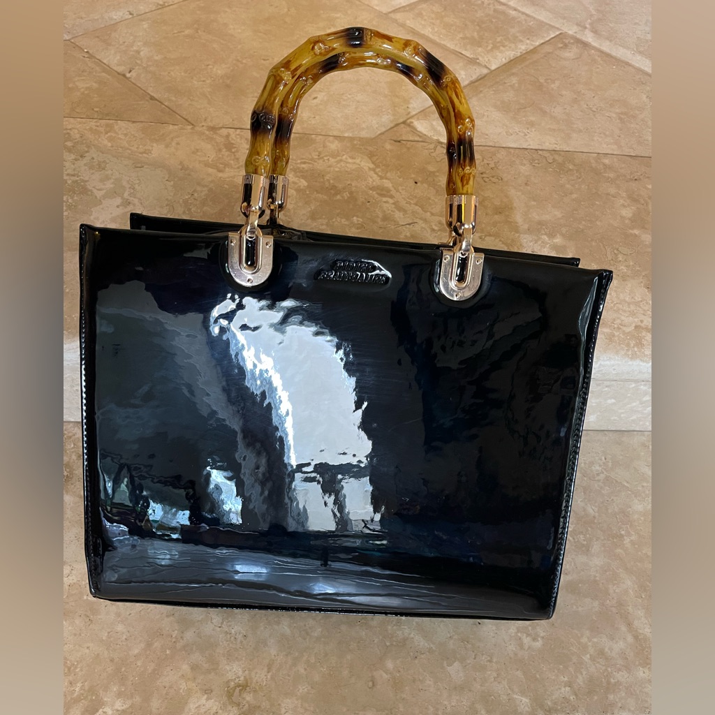 Didier Beauchamps Black Patent Handbag